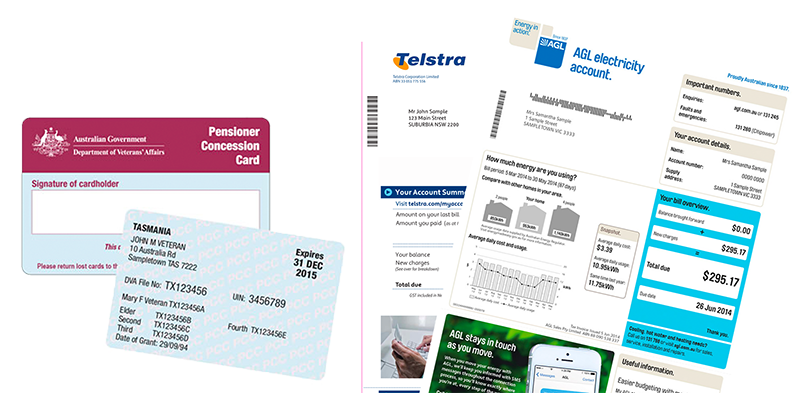 A sample set of IDs without photo